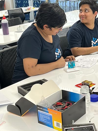 Researchers hard at work during the Outreach workshop