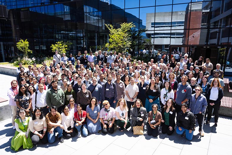 MacDiarmid Institute group photo taken at the Annual Symposium 2024