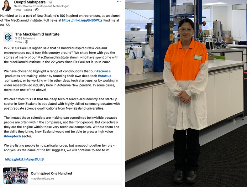 Deepti Mahapatra LinkedIn post
