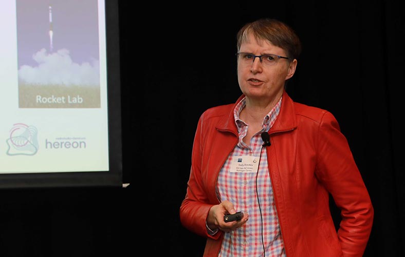 Sally Brooker speaking at H2Wheels, Te Papa