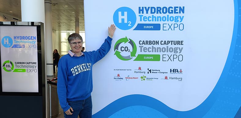 Sally Brooker at the H2 Expo in Hamburg