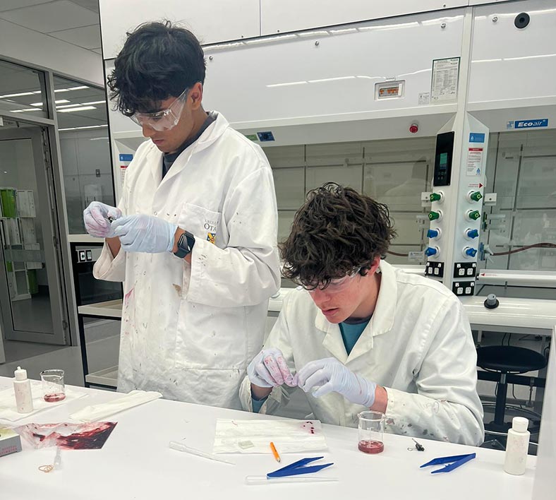Students in the lab at NanoCamp