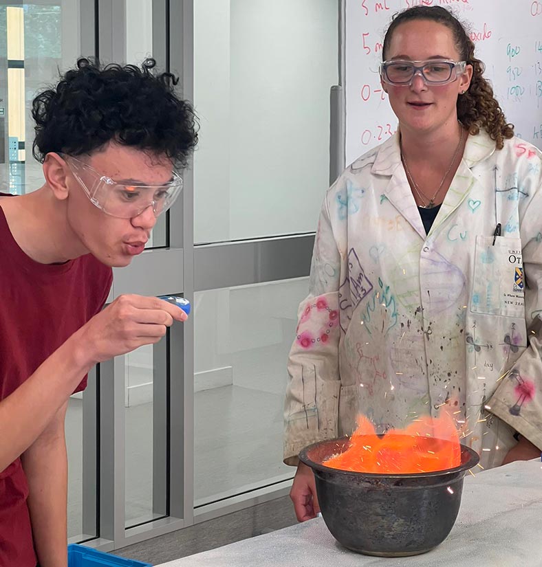 Student and teacher at NanoCamp