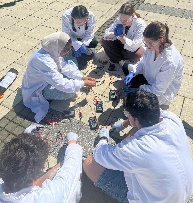 Teacher and students at NanoCamp