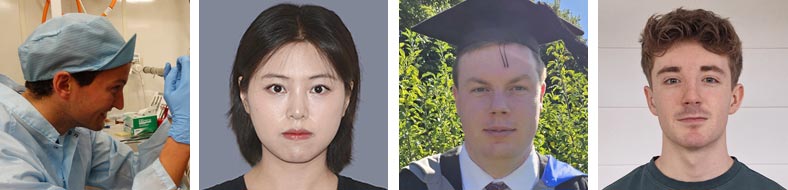 PhD students Tane, Rong Ma, Ashton and Adam