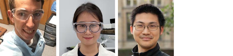 PhD students Joel, Yidan and Yiwei