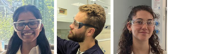 PhD students Supriya, Lionel and Séraphine